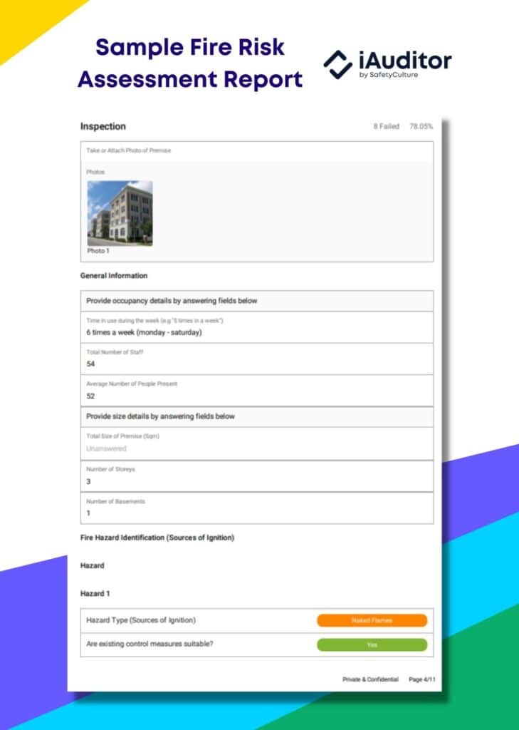 Fire Risk Assessment Example Report