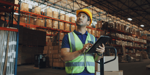 An inspector using an audit walkthrough checklist