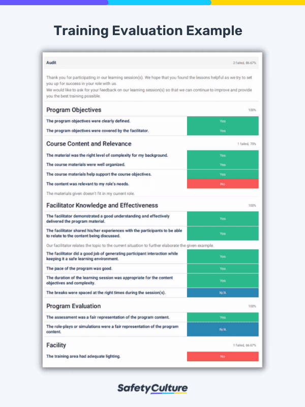 Training Evaluation Form | Download PDF Template