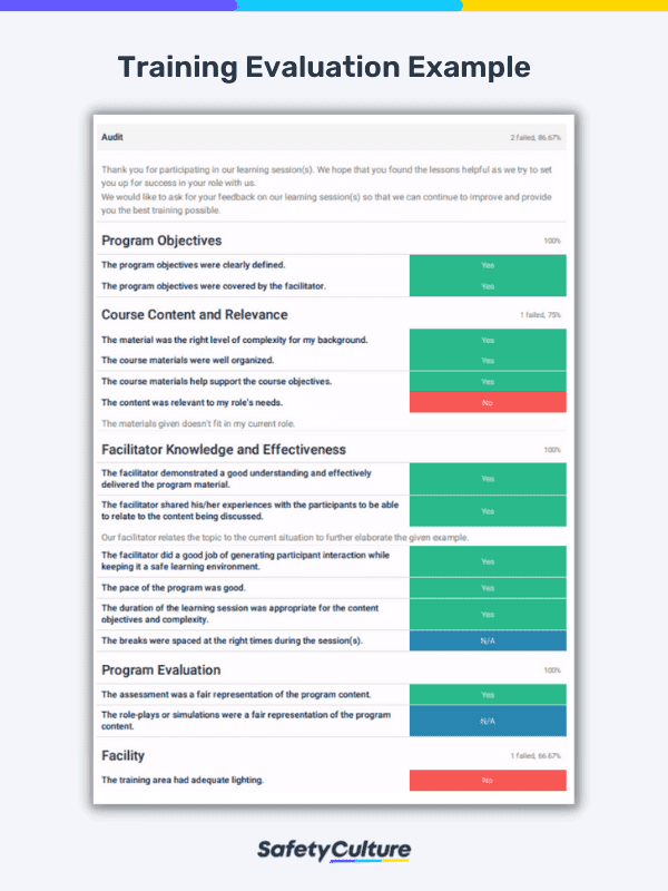 Training Evaluation Form | Download PDF Template
