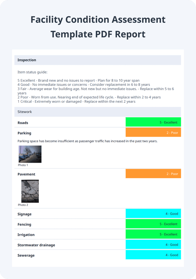 Facility Condition Assessment Templates