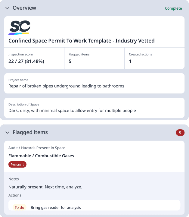 Free Confined Space Permit Template | PDF | SafetyCulture