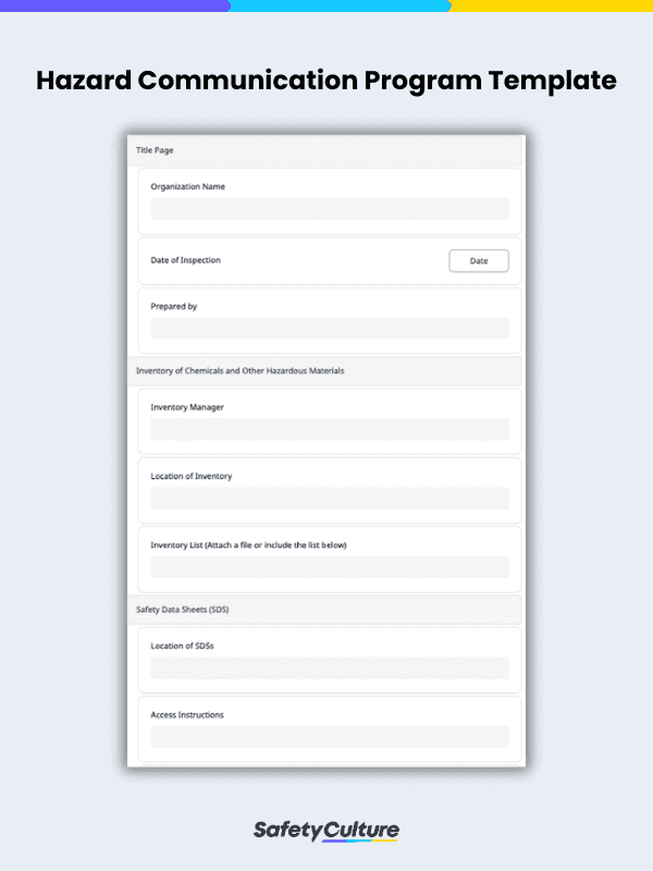 Hazard Communication Program Template PDF SafetyCulture