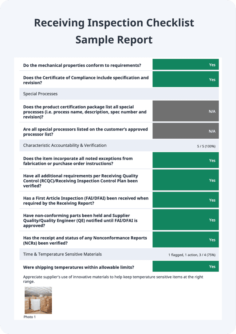 Receiving Inspection Checklist: Tips & Free Report Template