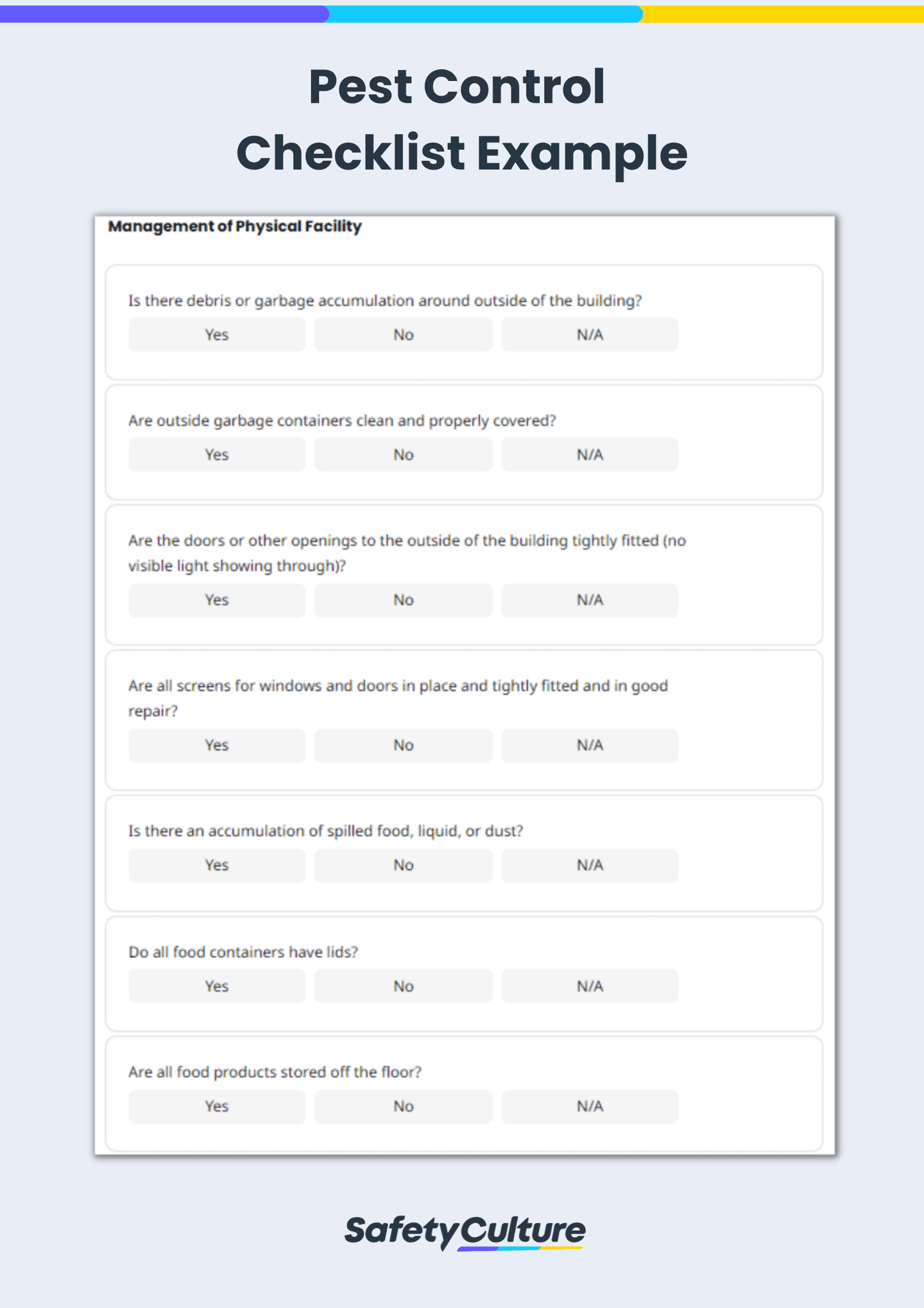 Free Pest Control Inspection Checklist | PDF | SafetyCulture