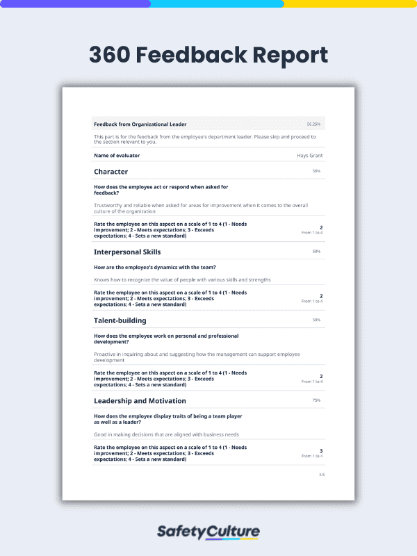 Free 360 Feedback Template | PDF | SafetyCulture