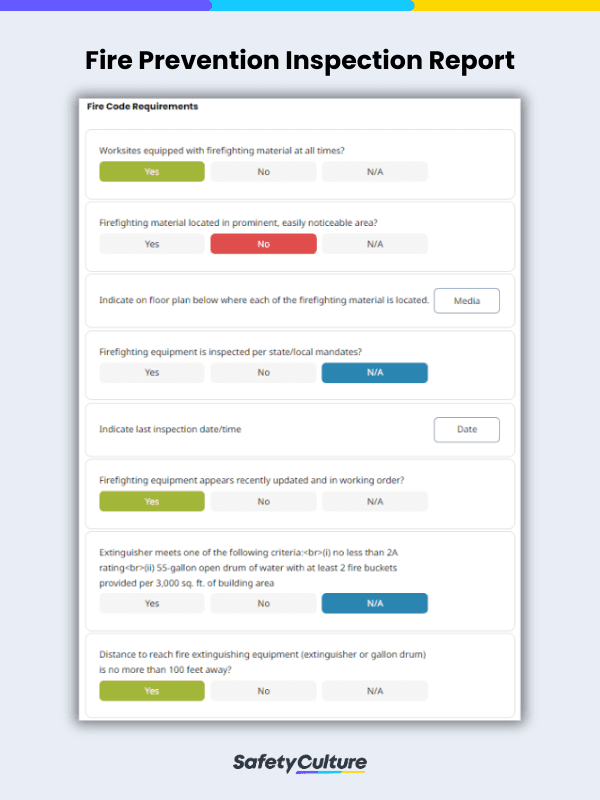 Fire Inspection Checklist | Free PDF | SafetyCulture