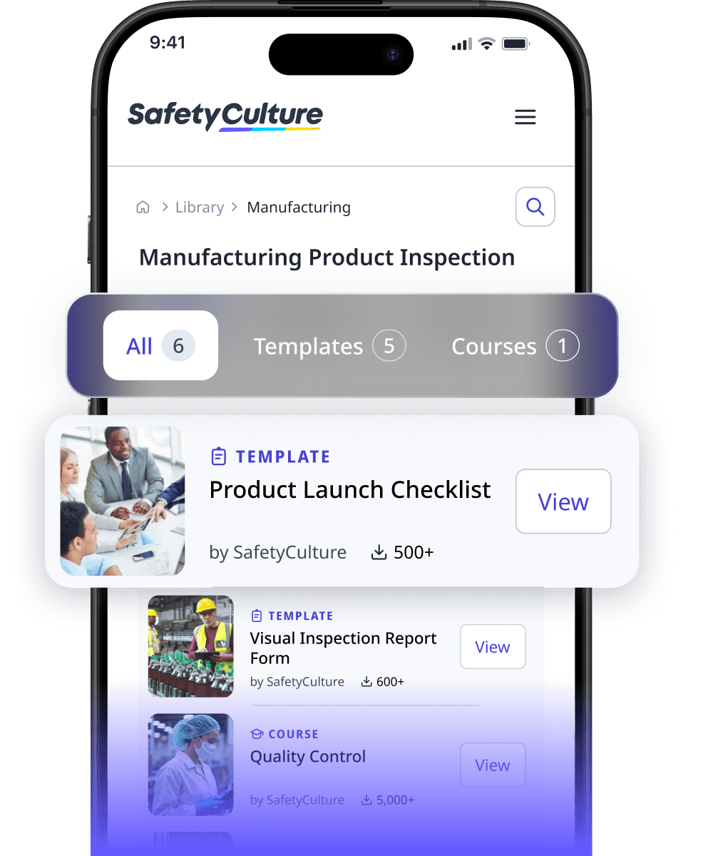 Start product inspections with proven resources