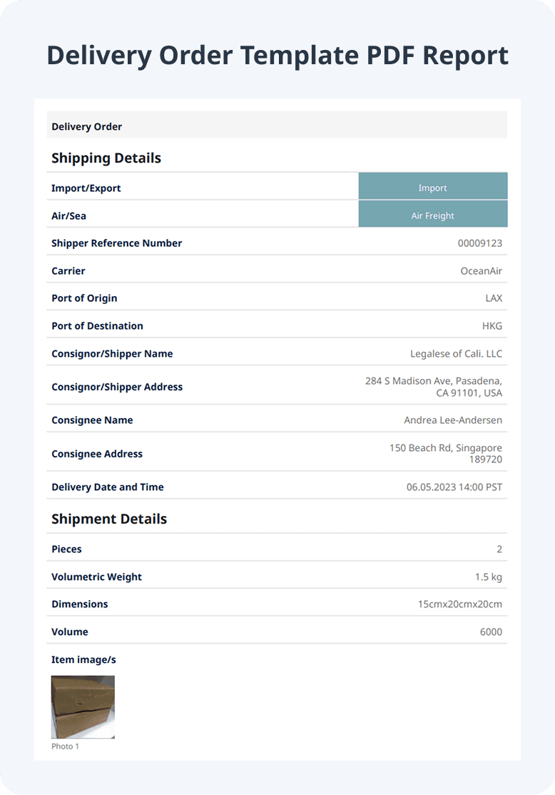 Free Delivery Order Templates