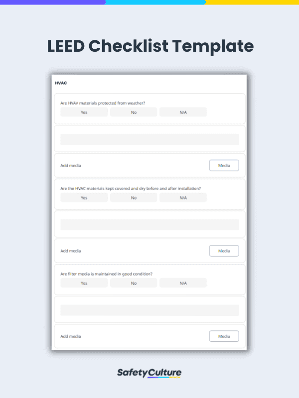 Free LEED Inspection Checklist | PDF | SafetyCulture