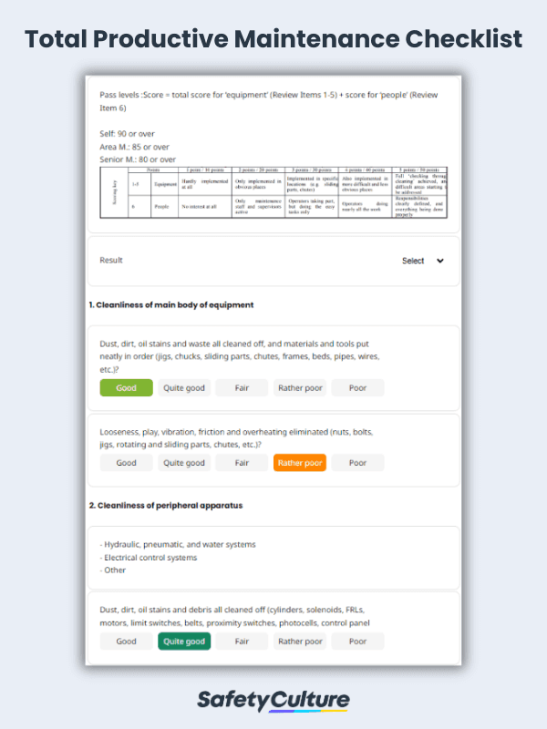 Total Productive Maintenance Templates | PDF | SafetyCulture