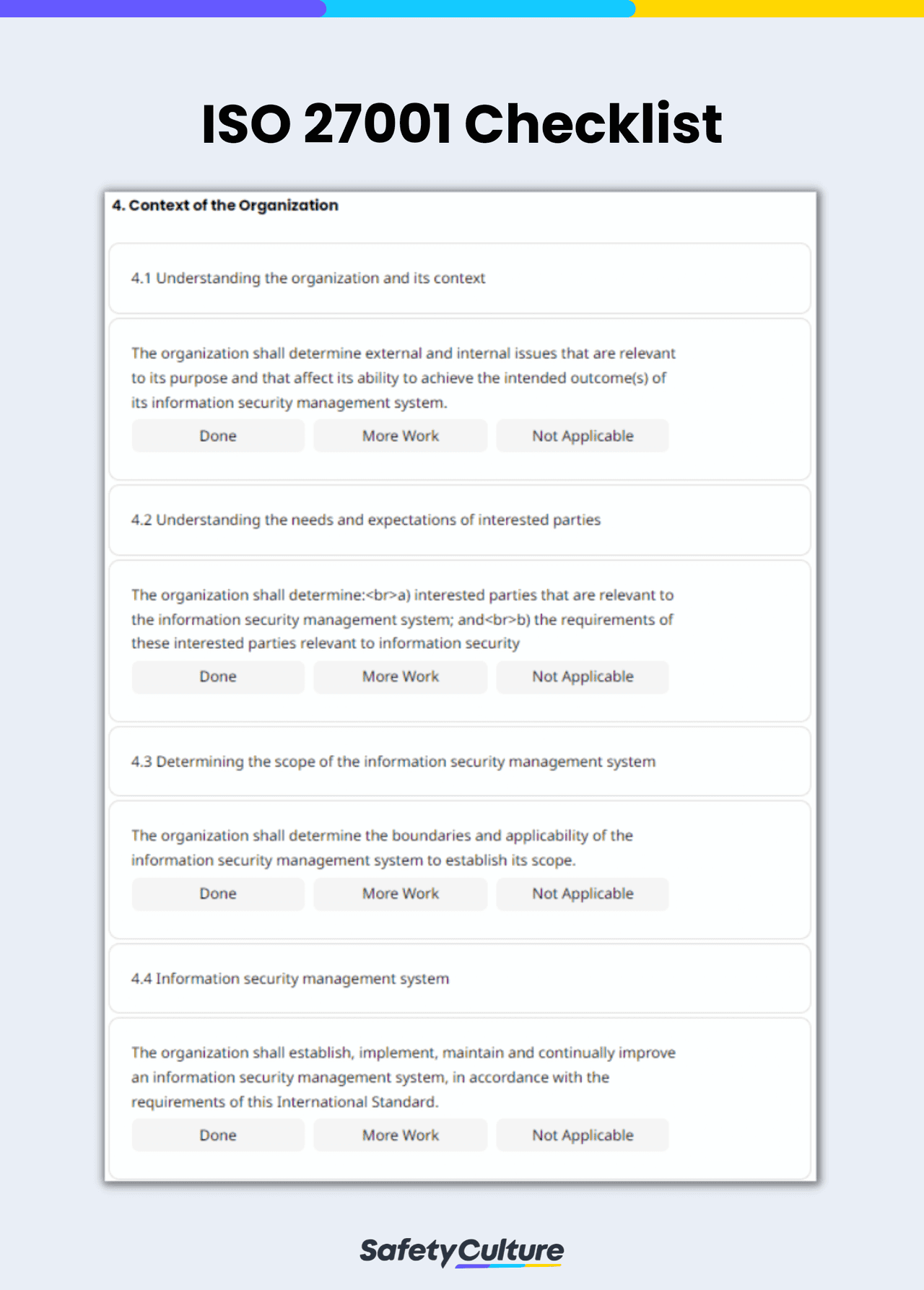 Free ISO 27001 Checklist | PDF | SafetyCulture