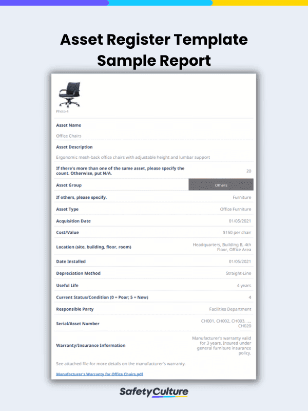 Free Asset Register Templates | PDF | SafetyCulture