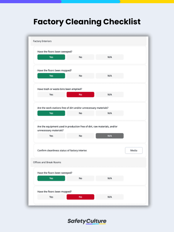 Free Factory Cleaning Checklist | PDF | SafetyCulture