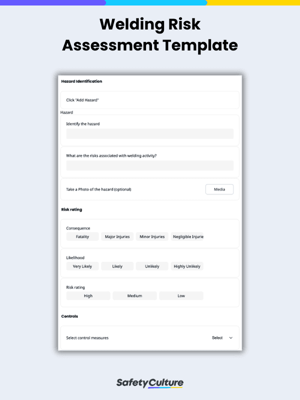 Free Welding Risk Assessment Template | PDF | SafetyCulture