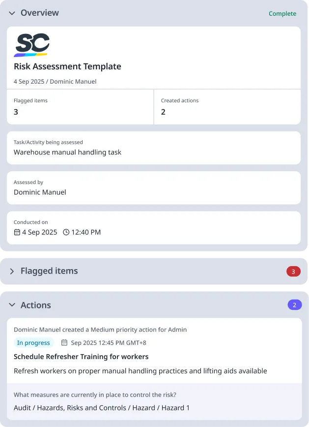 Risk assessment template
