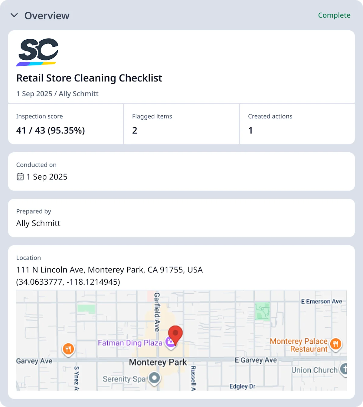 Retail Store Cleaning Checklist