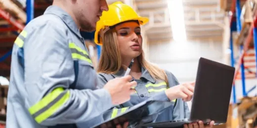 Inspectors doing a hazard analysis before implementing a new process using a preliminary hazard analysis template