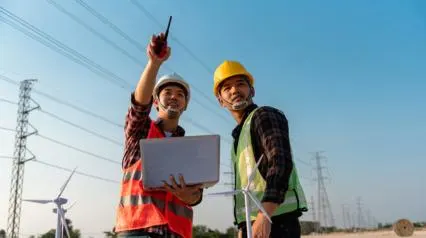 site surveyor consults engineer on installing solar farms using a checklist|Solar Site Survey Checklist Sample Report|Solar Site Survey Checklist