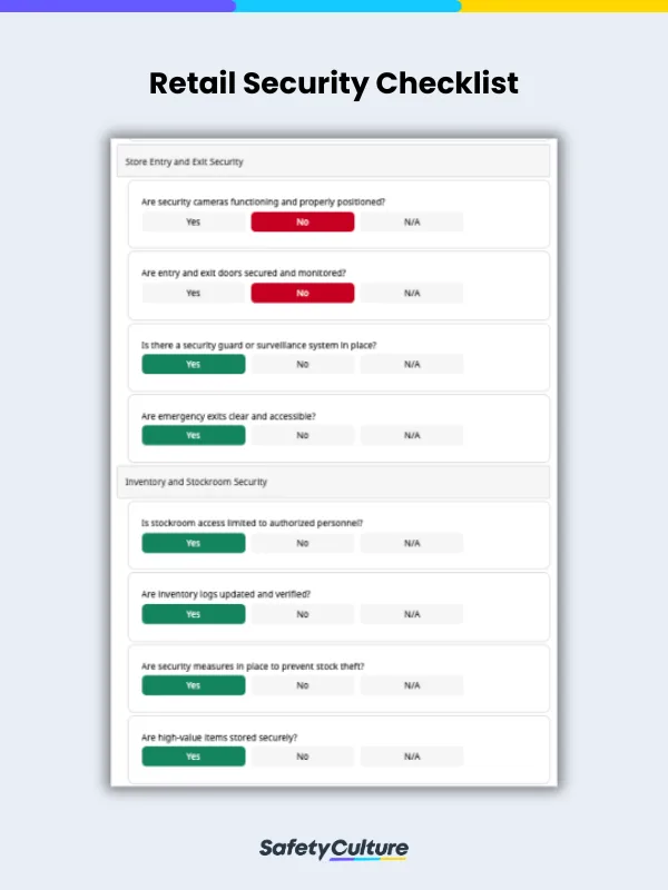 Retail Security Checklist
