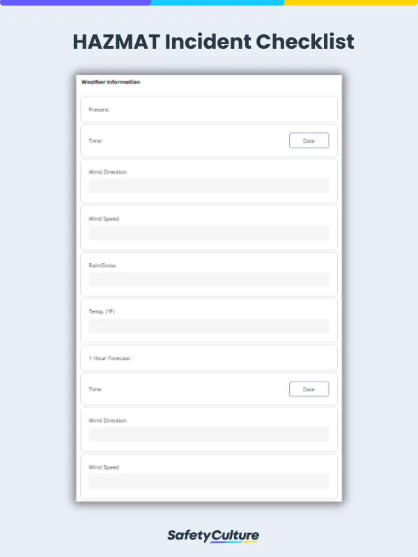 HAZMAT Incident Checklist