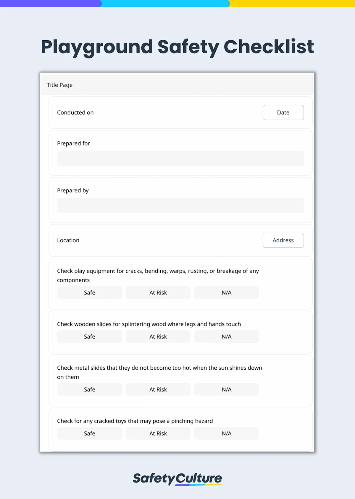 Playground Safety Checklist
