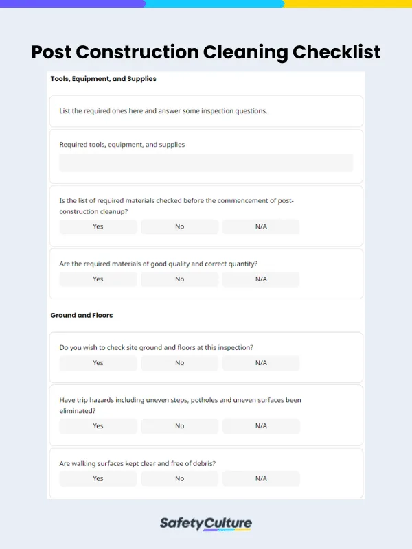 Post Construction Cleaning Checklist