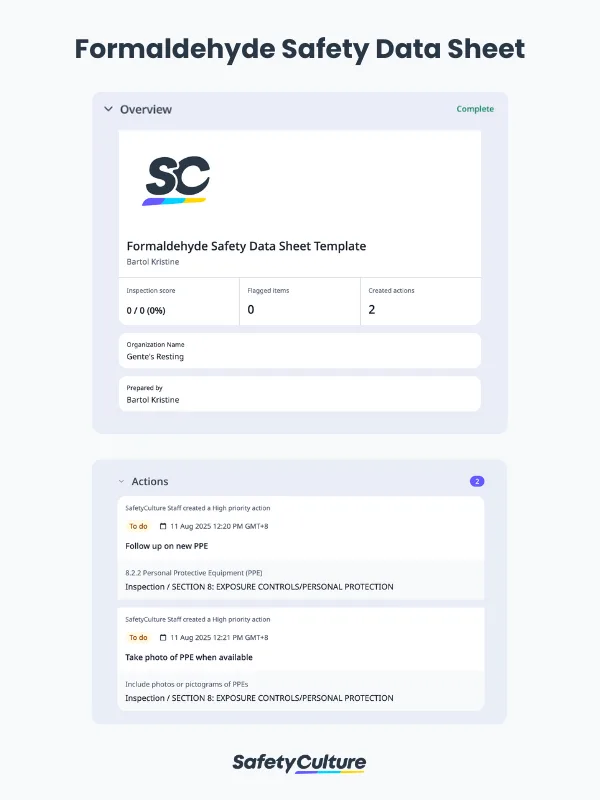 Formaldehyde Safety Data Sheet