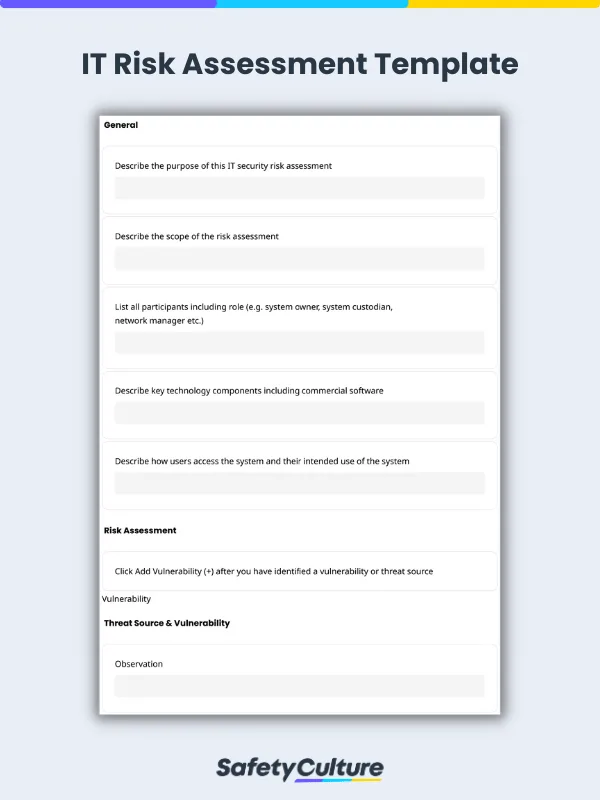 IT Risk Assessment Template