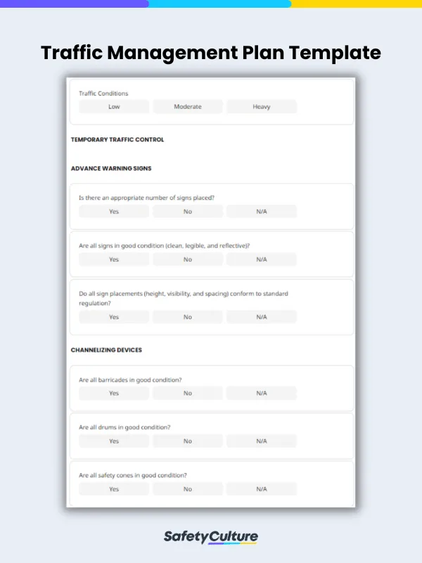 traffic management plan template