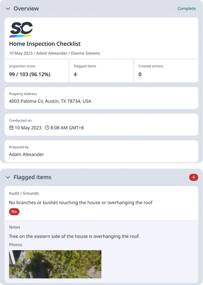 Home Inspection Checklist