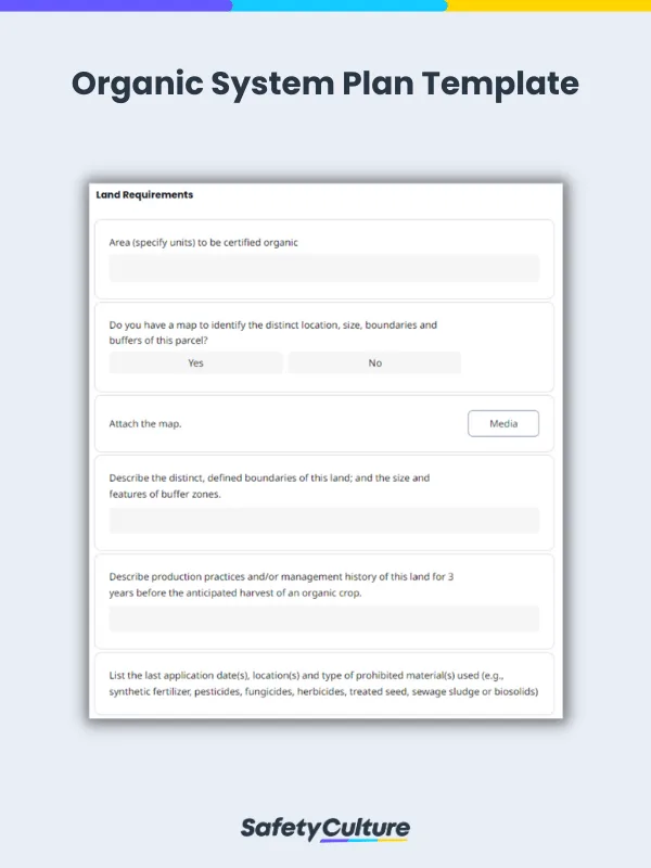 Organic System Plan Template