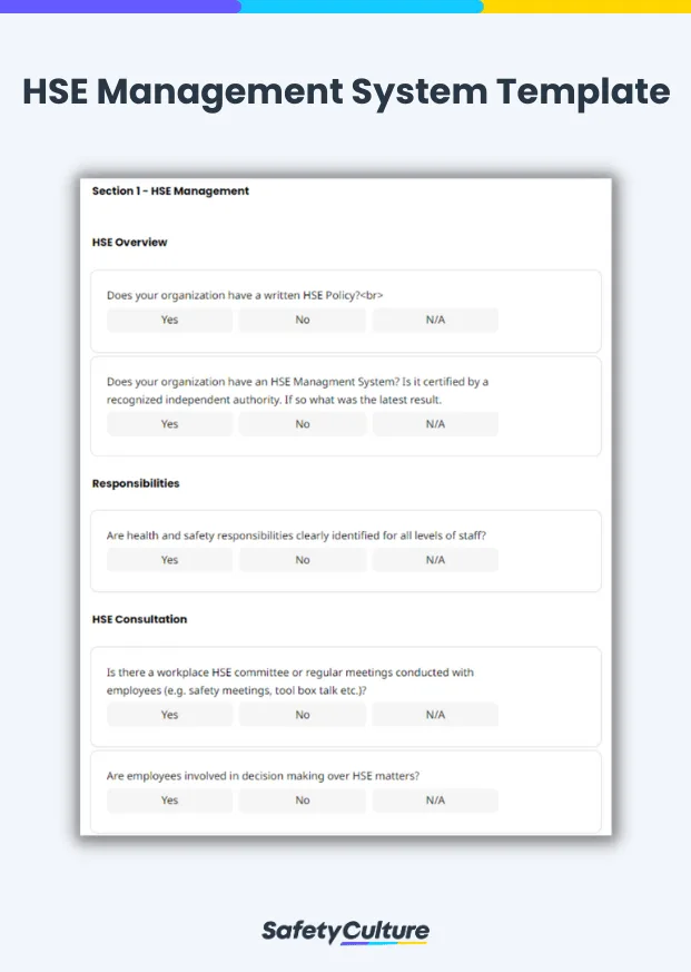 HSE Management System Template