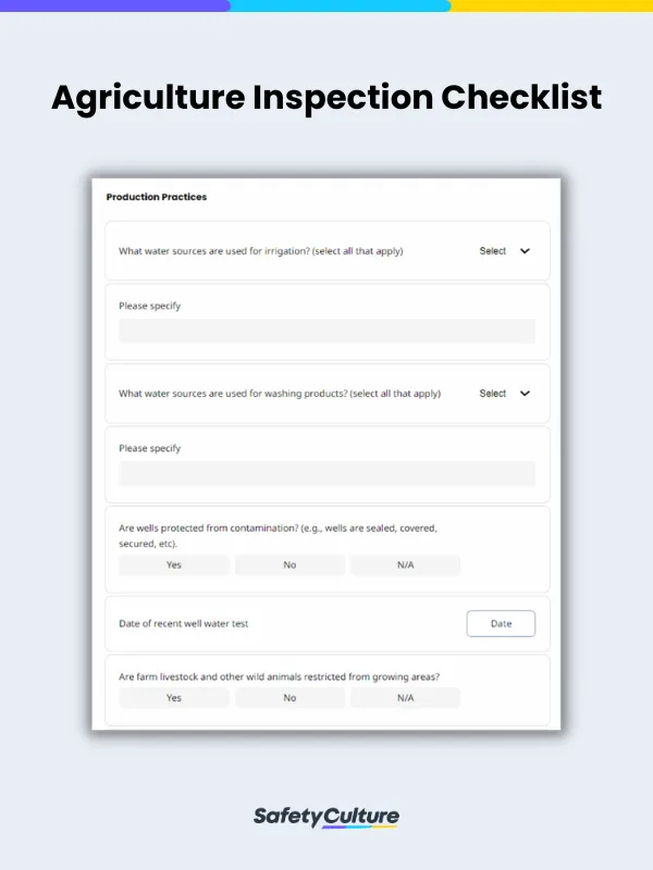 Free Agriculture Inspection Templates | PDF | SafetyCulture