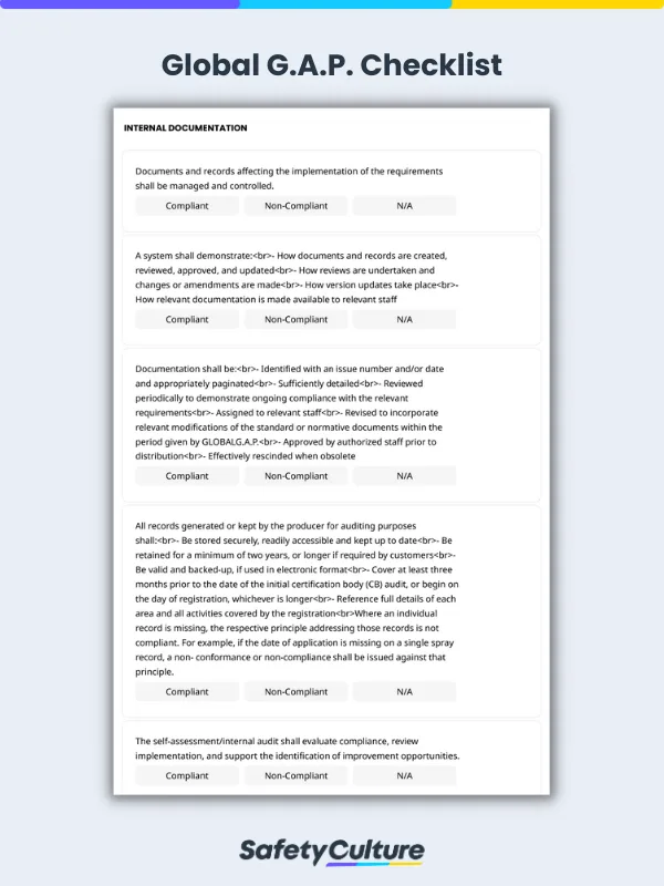 Global GAP Checklist