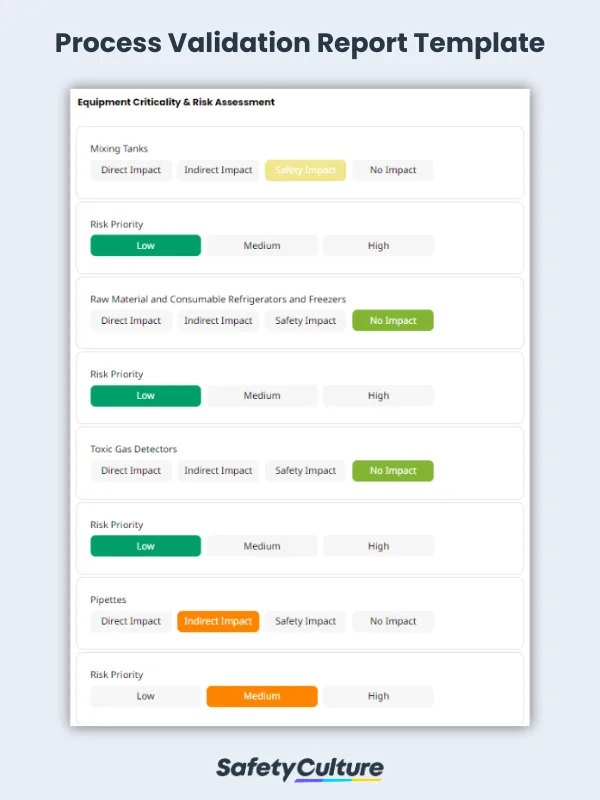 Process Validation Report Template