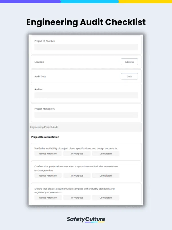 engineering audit checklist
