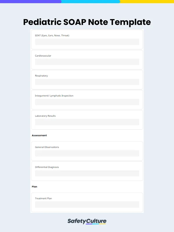 Pediatric SOAP Note Template