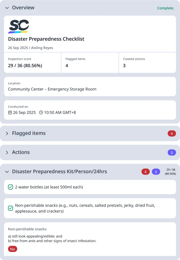 Disaster Preparedness Checklist Digital Report