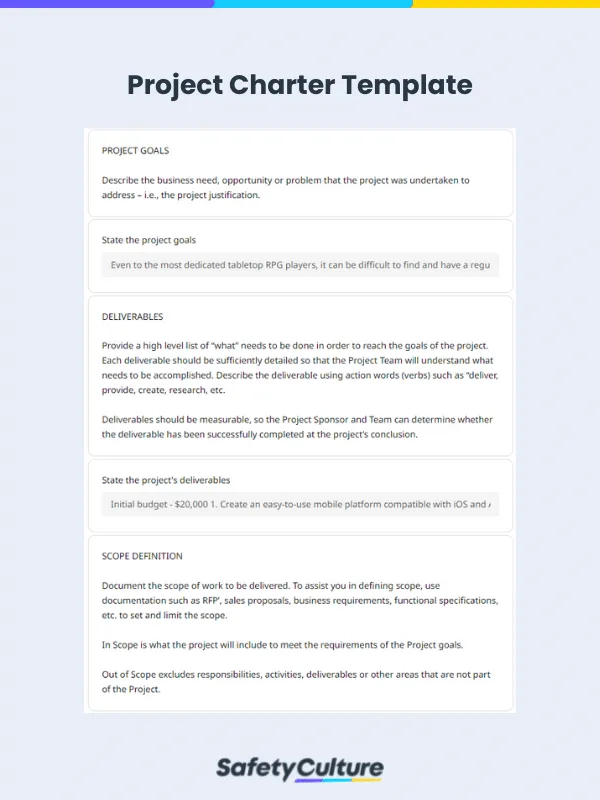 Project Charter Template