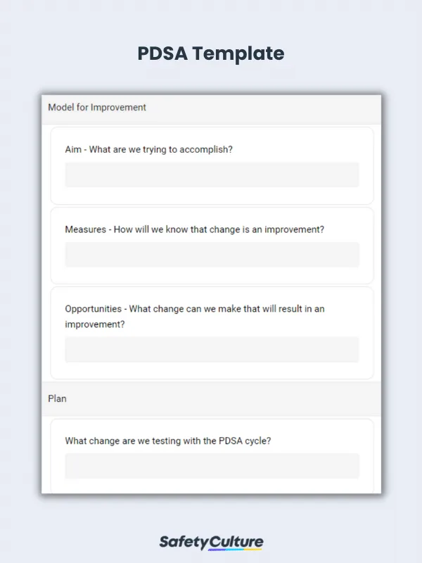 PDSA template