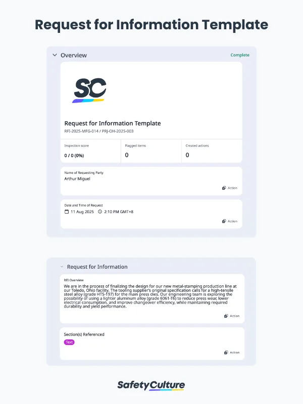 Request for Information Template
