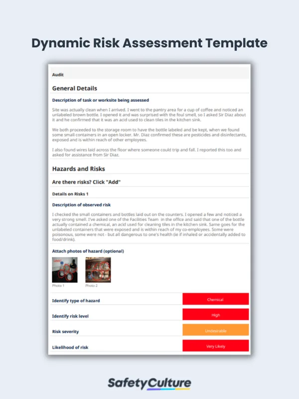 Dynamic Risk Assessment