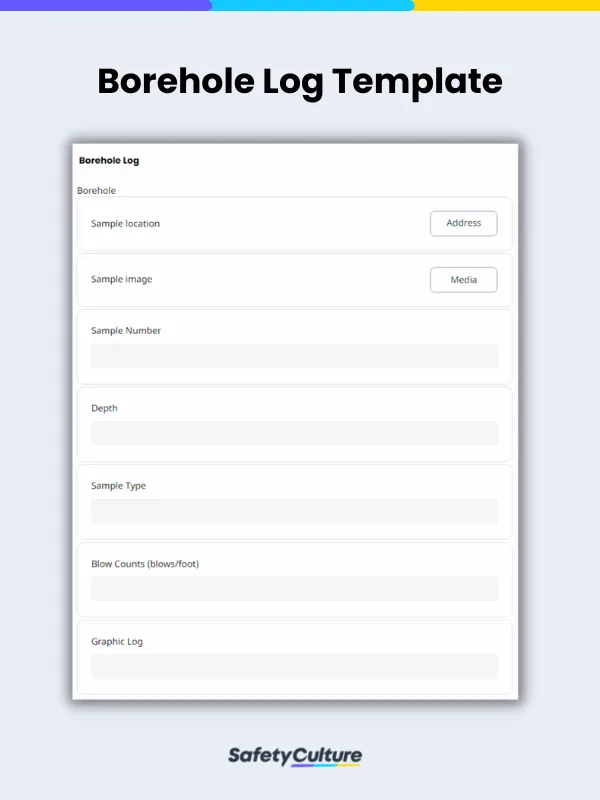 borehole log template
