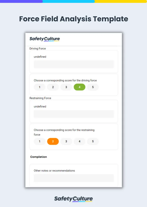 Force Field Analysis Template