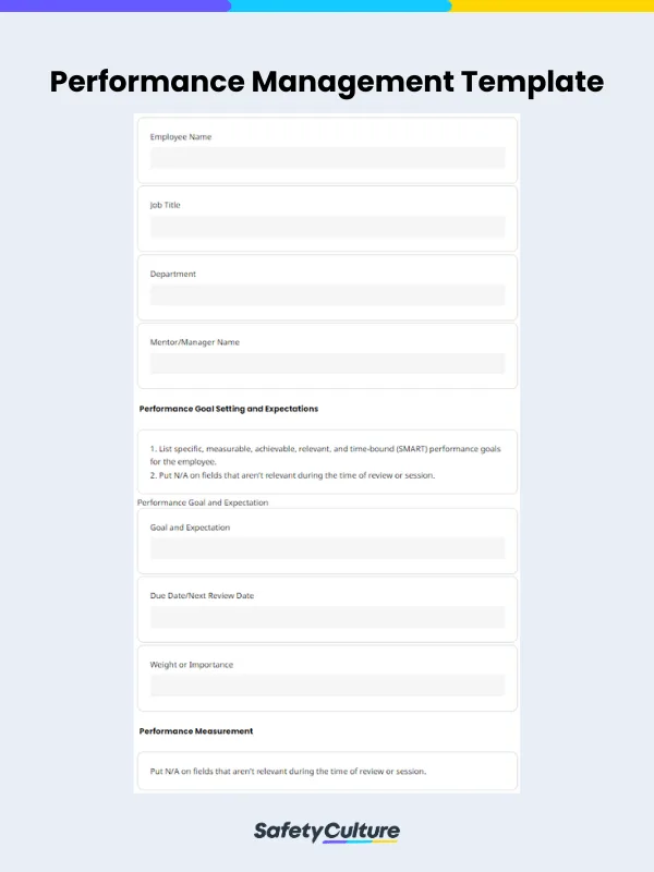 Performance Management Template
