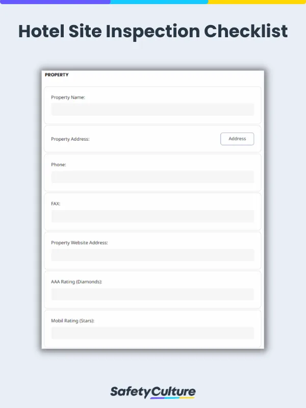 Hotel Site Inspection Checklist