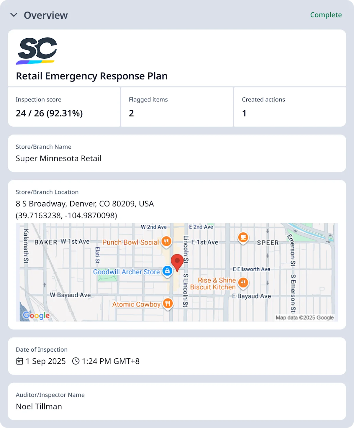 Retail Emergency Response Plan