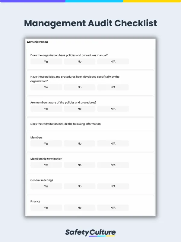 Management Audit Checklist