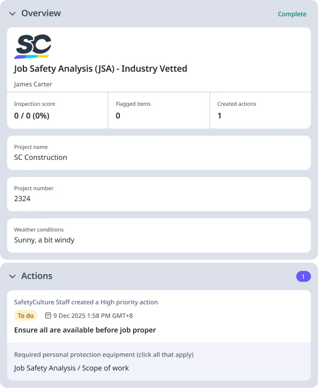 JSA Template - Industry Vetted featured image